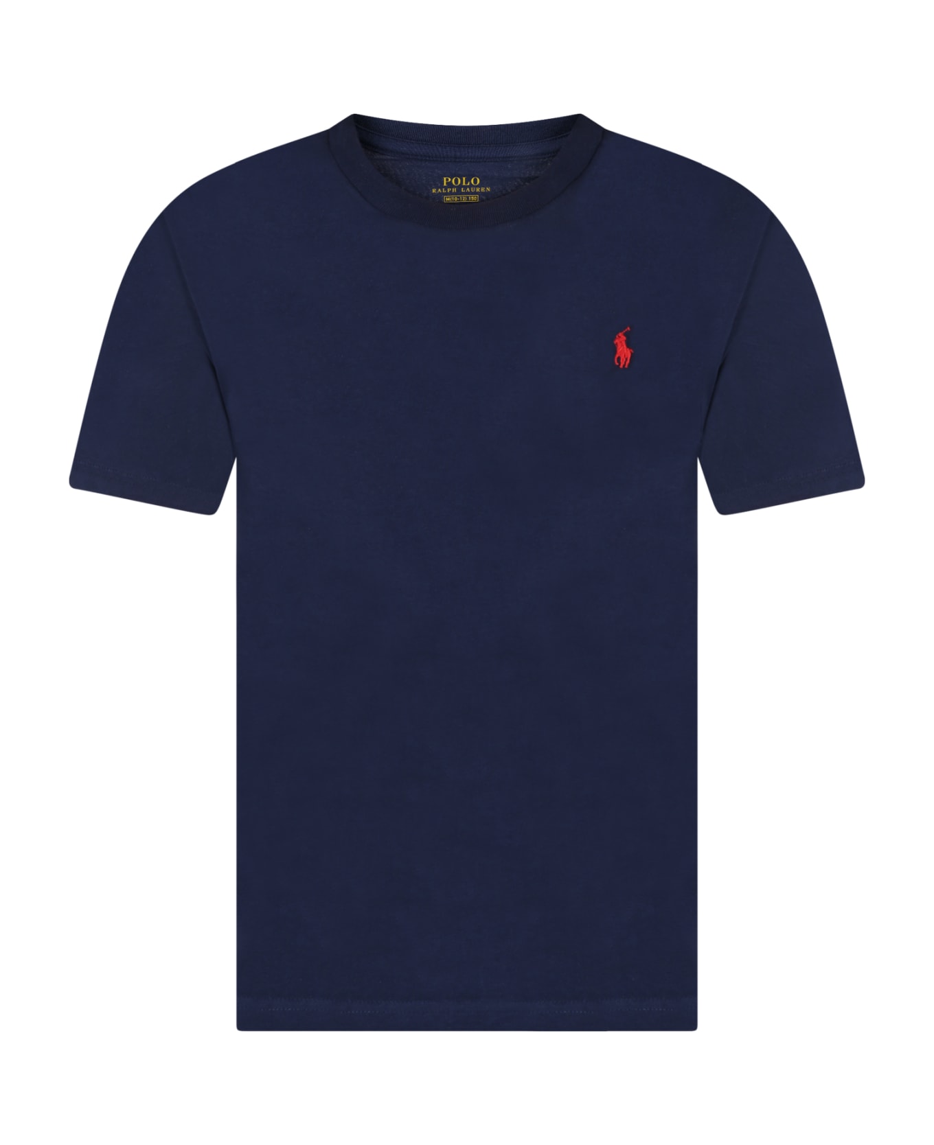 Ralph Lauren Blue T-shirt For Boy With Pony Logo - Blue Tシャツ＆ポロシャツ