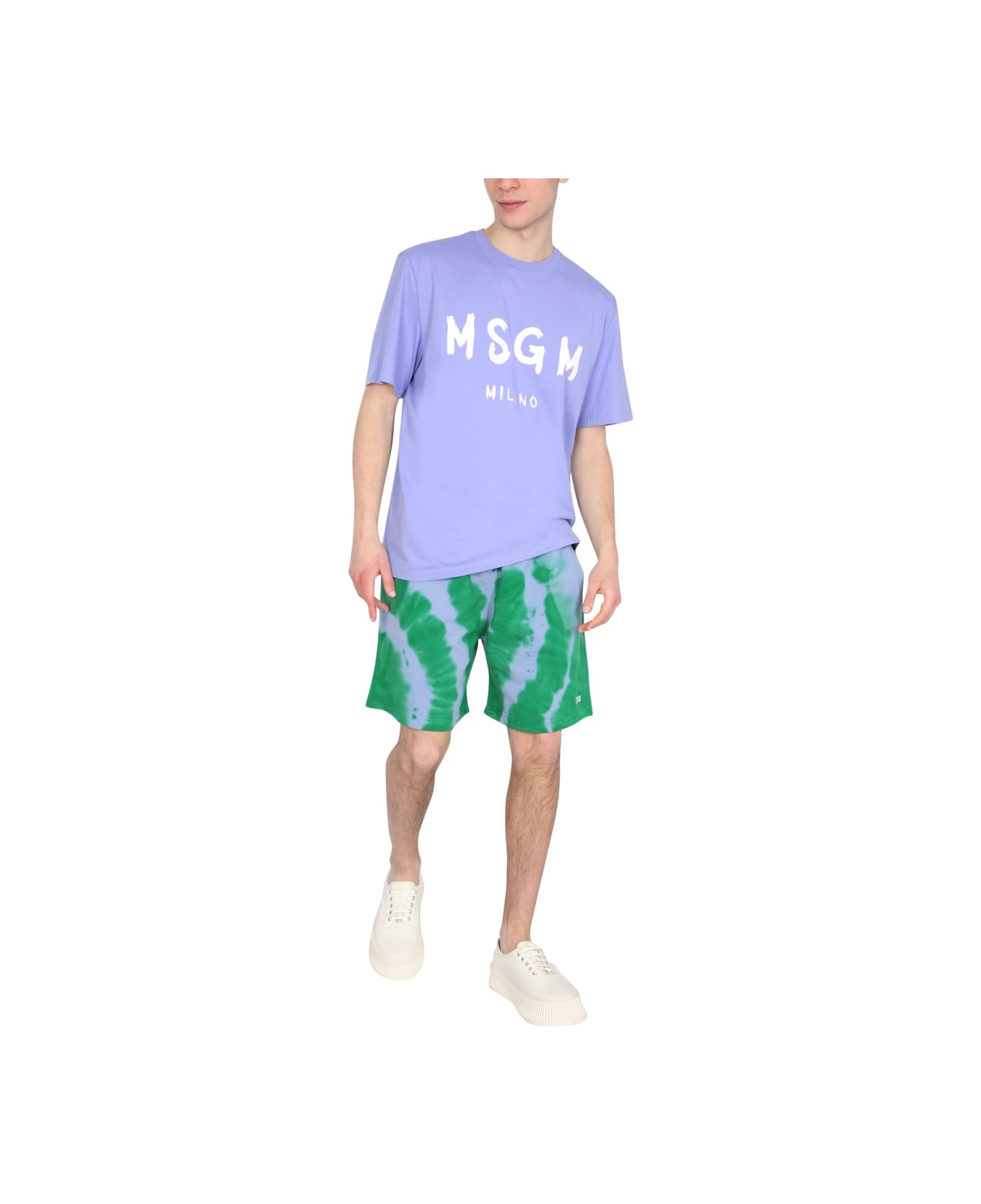 MSGM Sweat Shorts - GREEN ショートパンツ