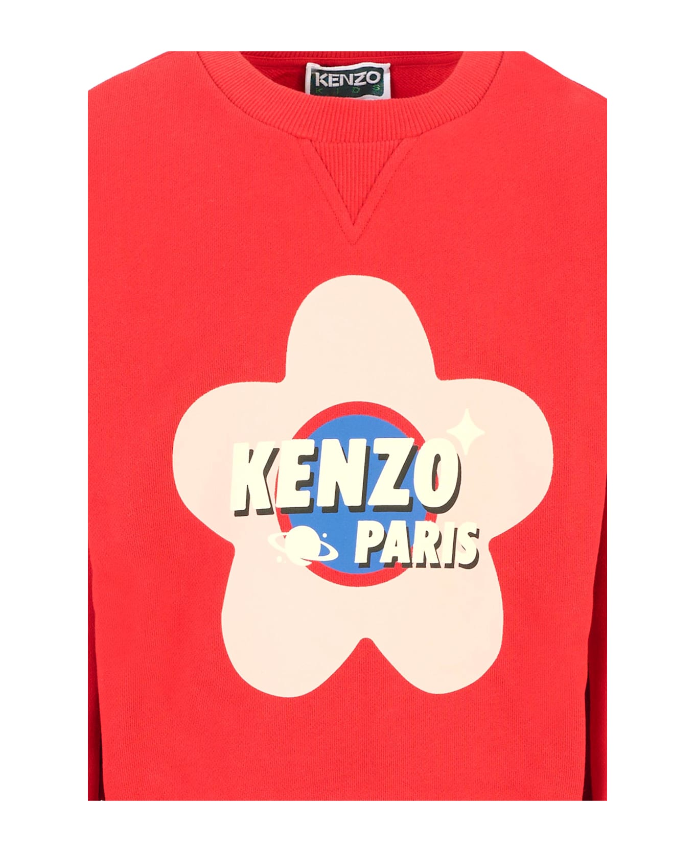 Kenzo Kids Red Sweatshirt For Girl With Logo - Red