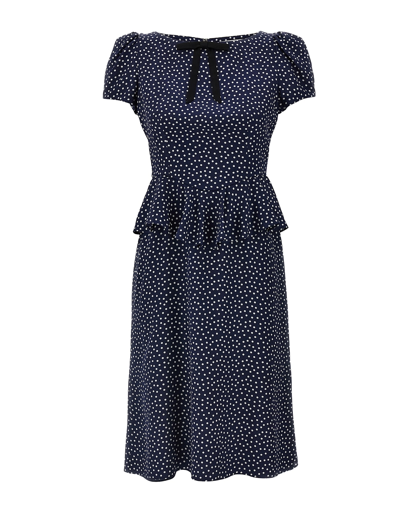 Alessandra Rich Polka Dot Dress - Blue