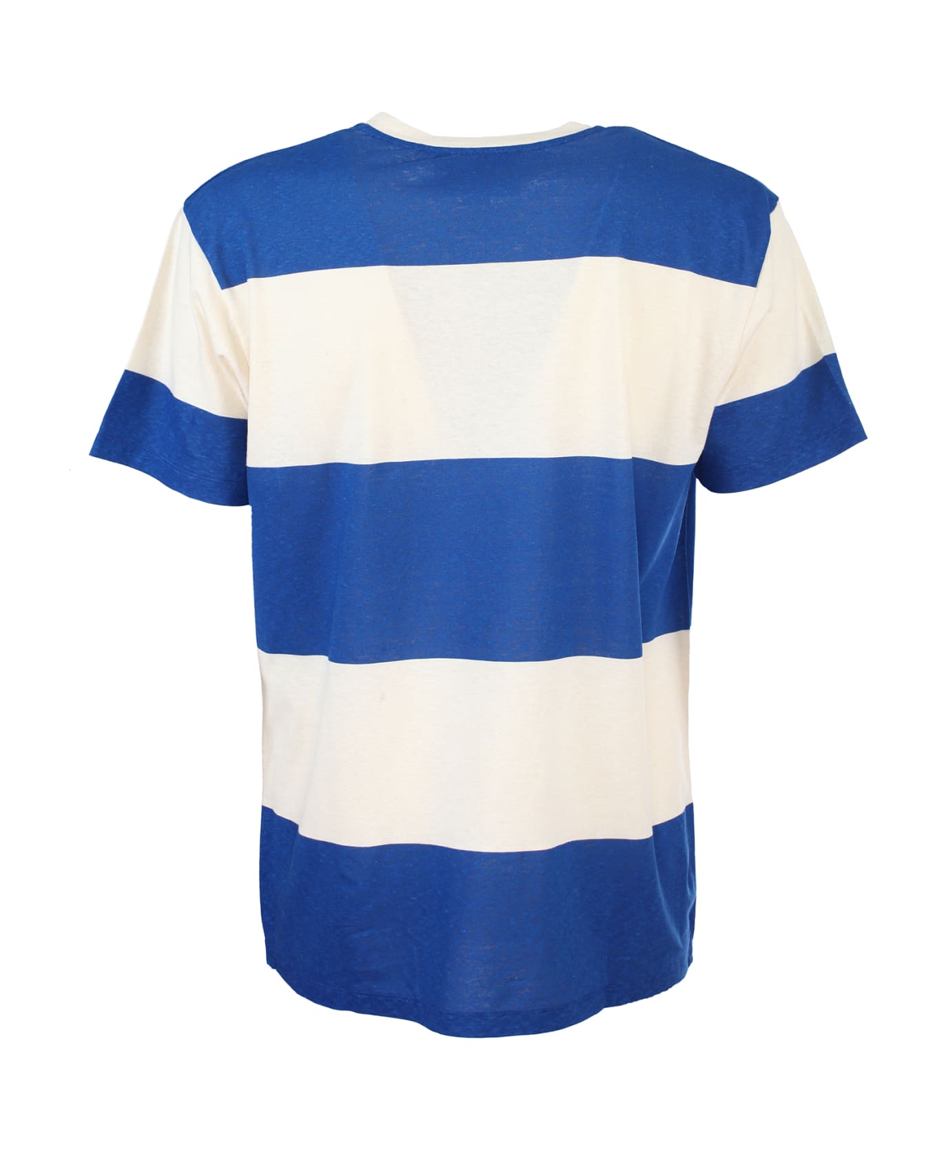 Gucci White And Blue Striped T-shirt - Natural