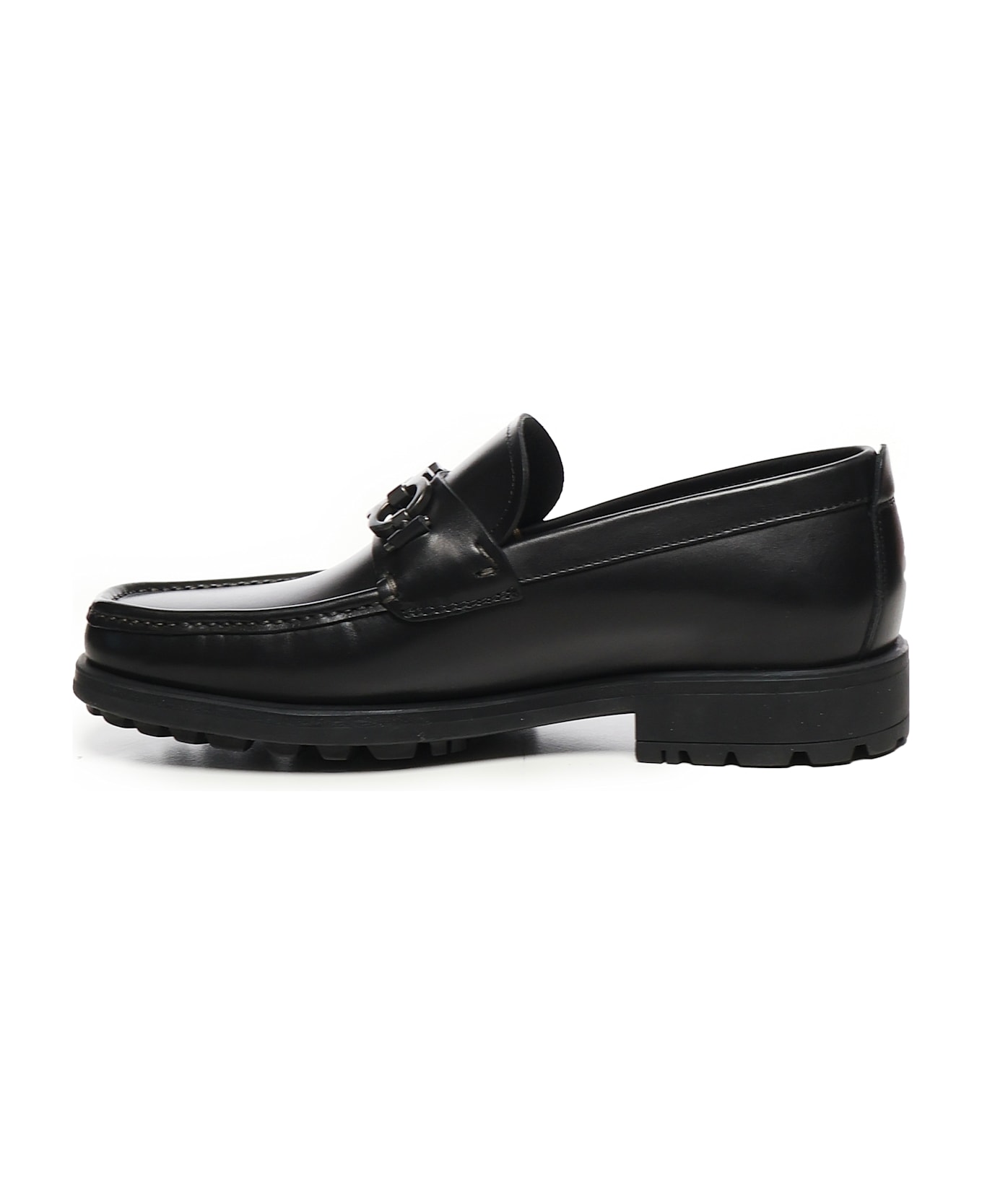 Ferragamo Gancini Ornament Loafer - Black