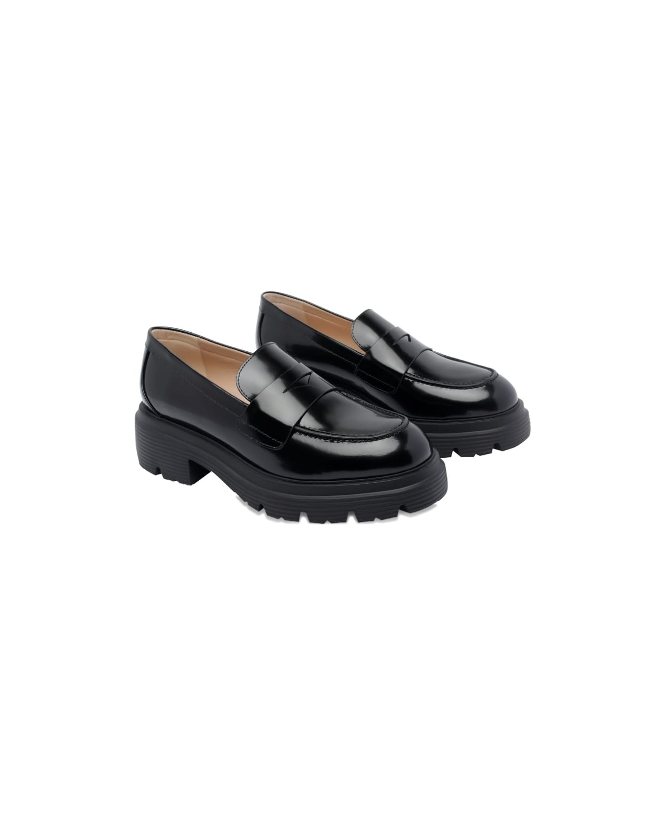 Stuart Weitzman Platform Loafers - Black