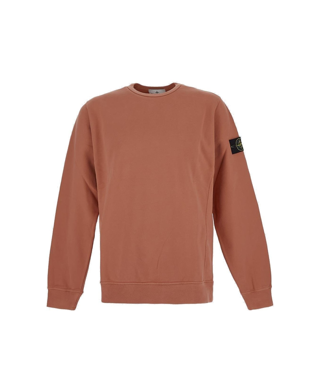 Stone Island Compass-patch Crewneck Sweatshirt - Arancio