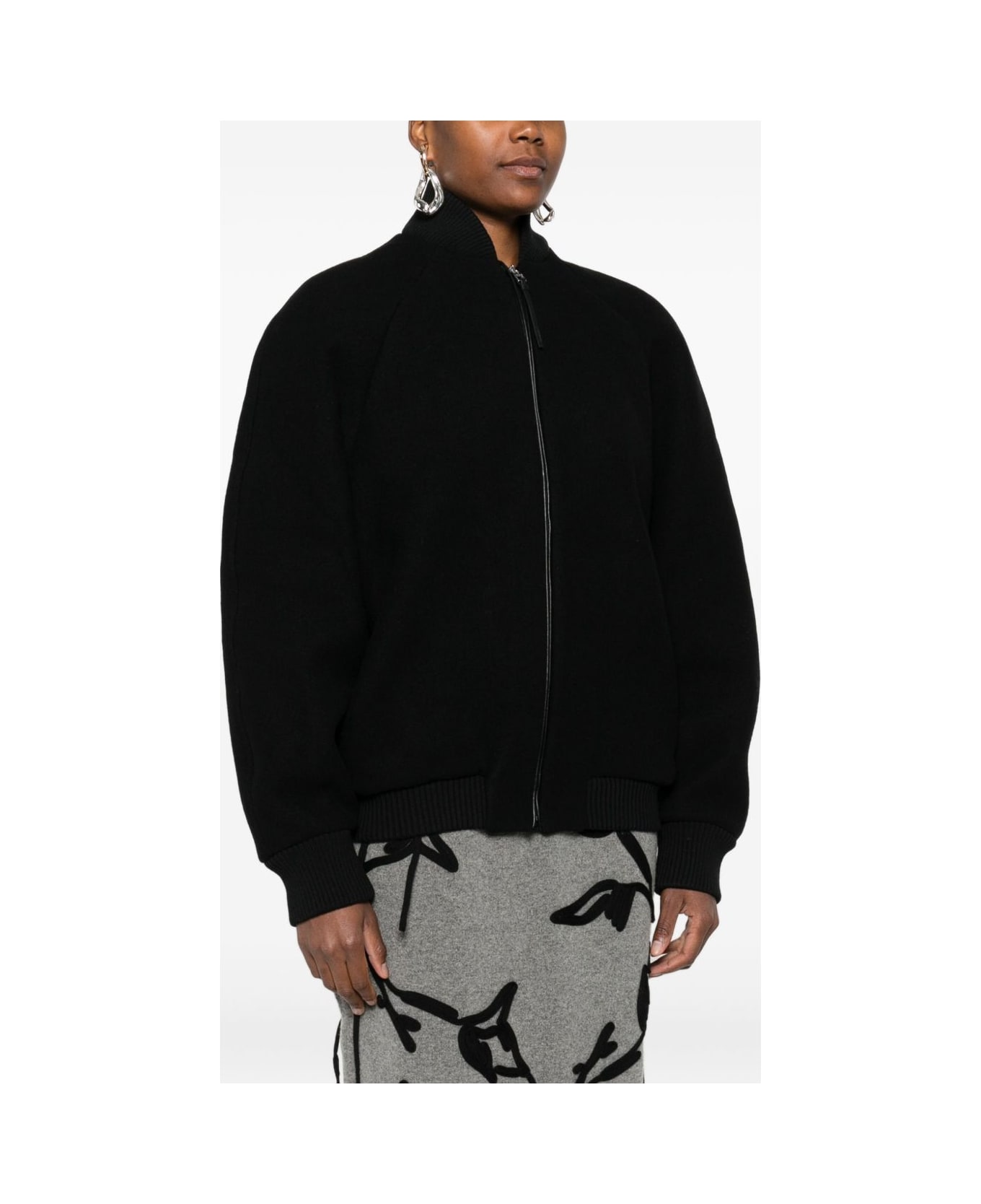 Jacquemus Black Bomber Jacket - Black