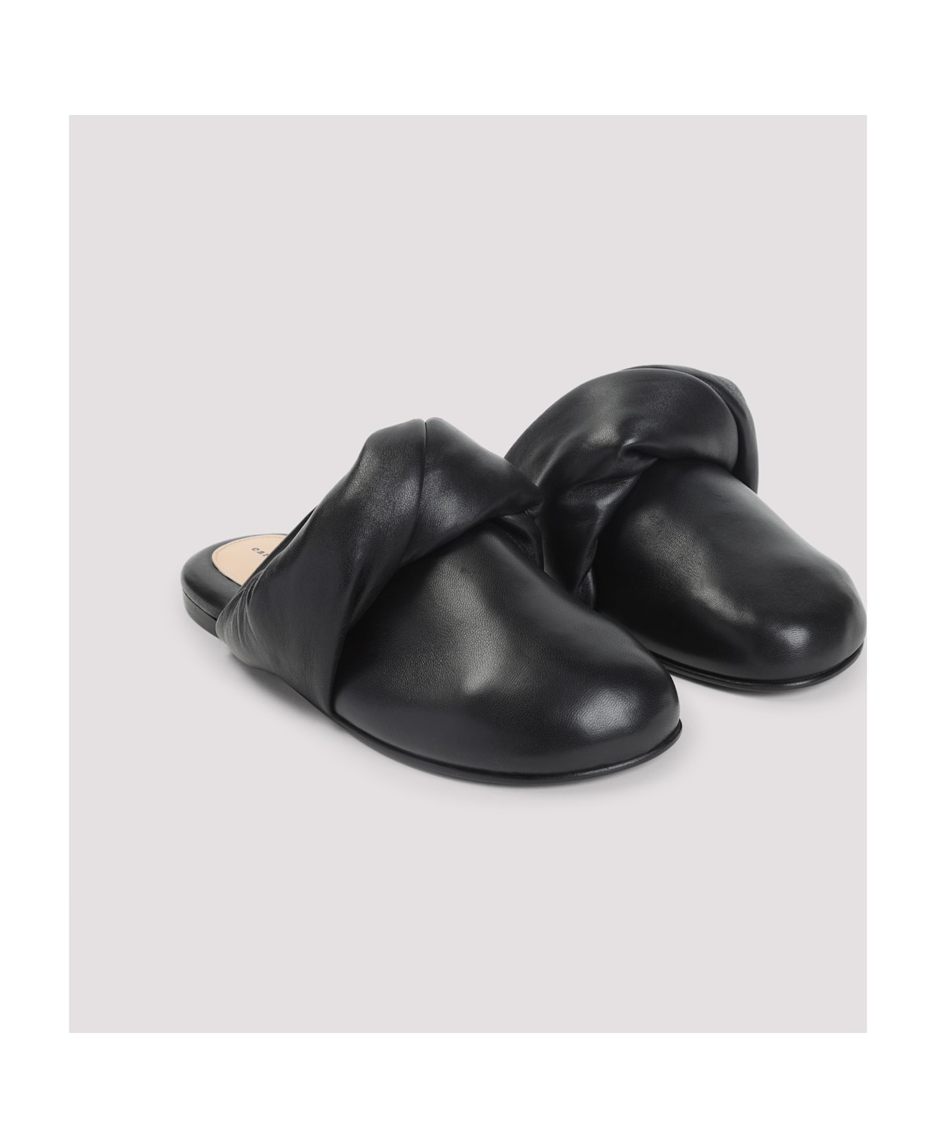 Carven Garnier Knotted Mules - Deep Black