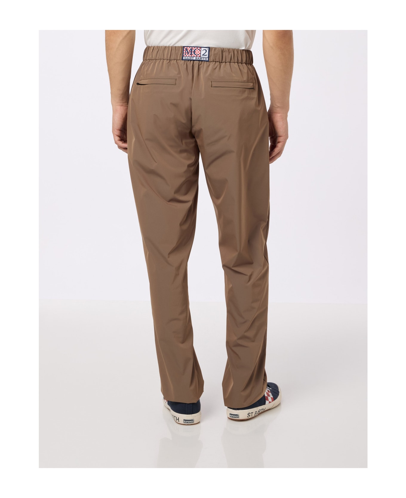 MC2 Saint Barth Man Khaki Casual Pants Porter - BROWN