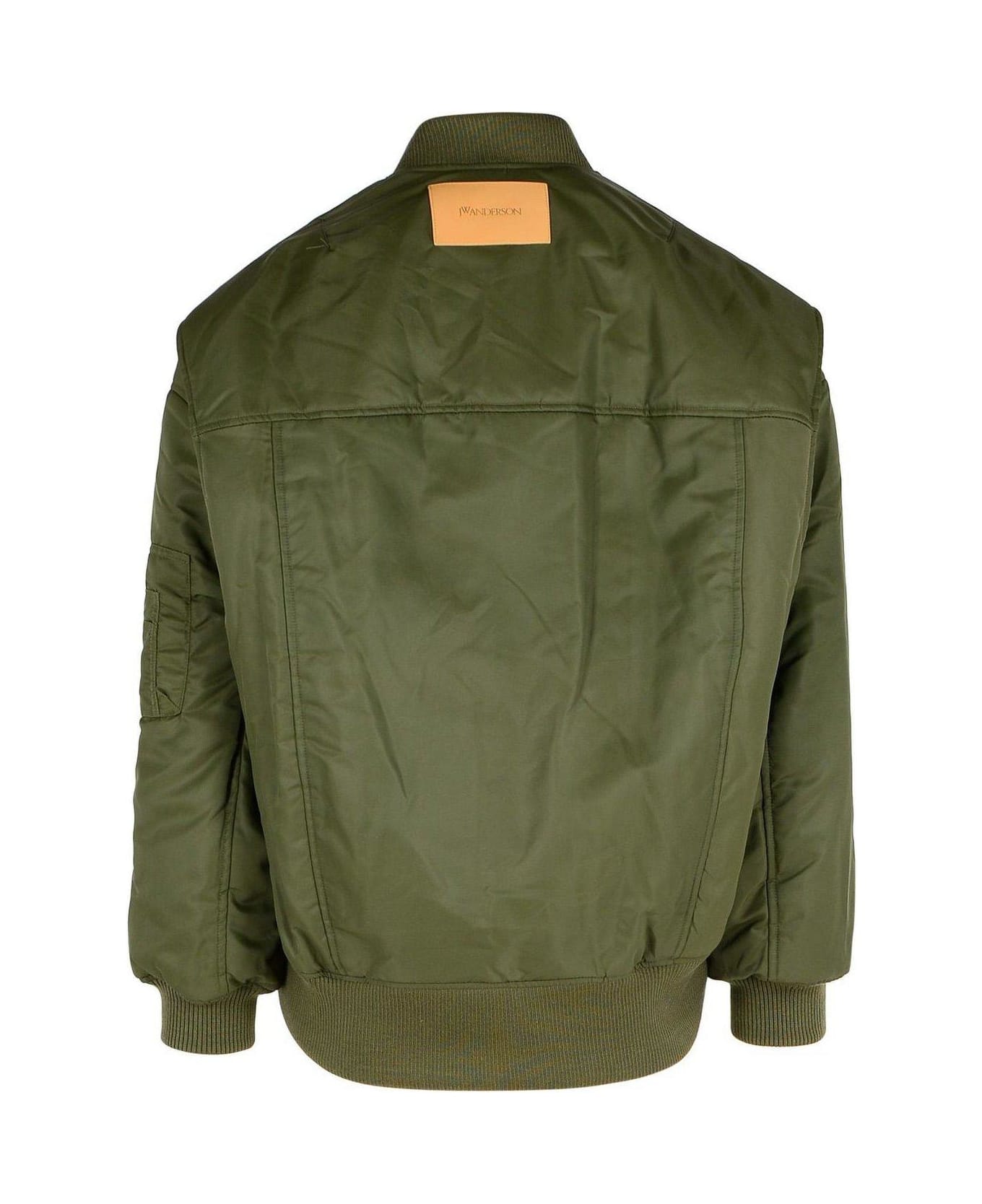 J.W. Anderson Curved Hem Oversized Bomber Jacket - OLIVE