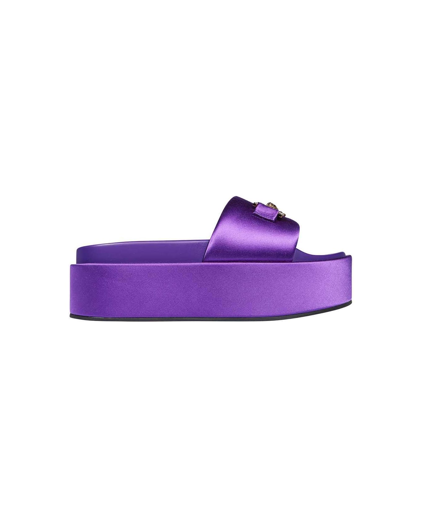 Versace Slides With Logo - purple