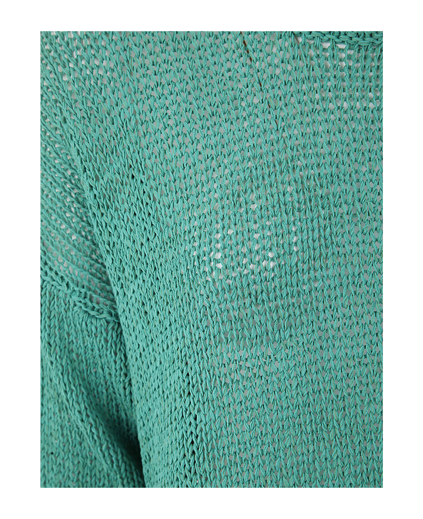 Nuur Short Sleeve Boxy Pullover - Emerald ニットウェア