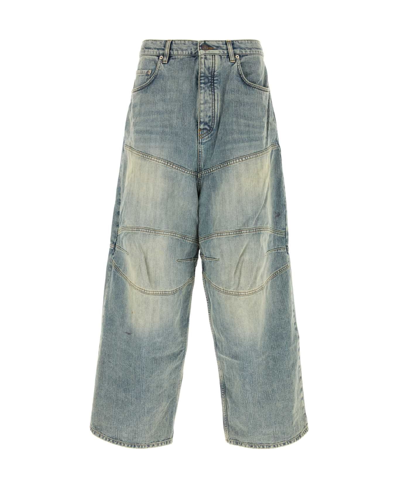 Balenciaga Denim Wide-leg Jeans - STAINED