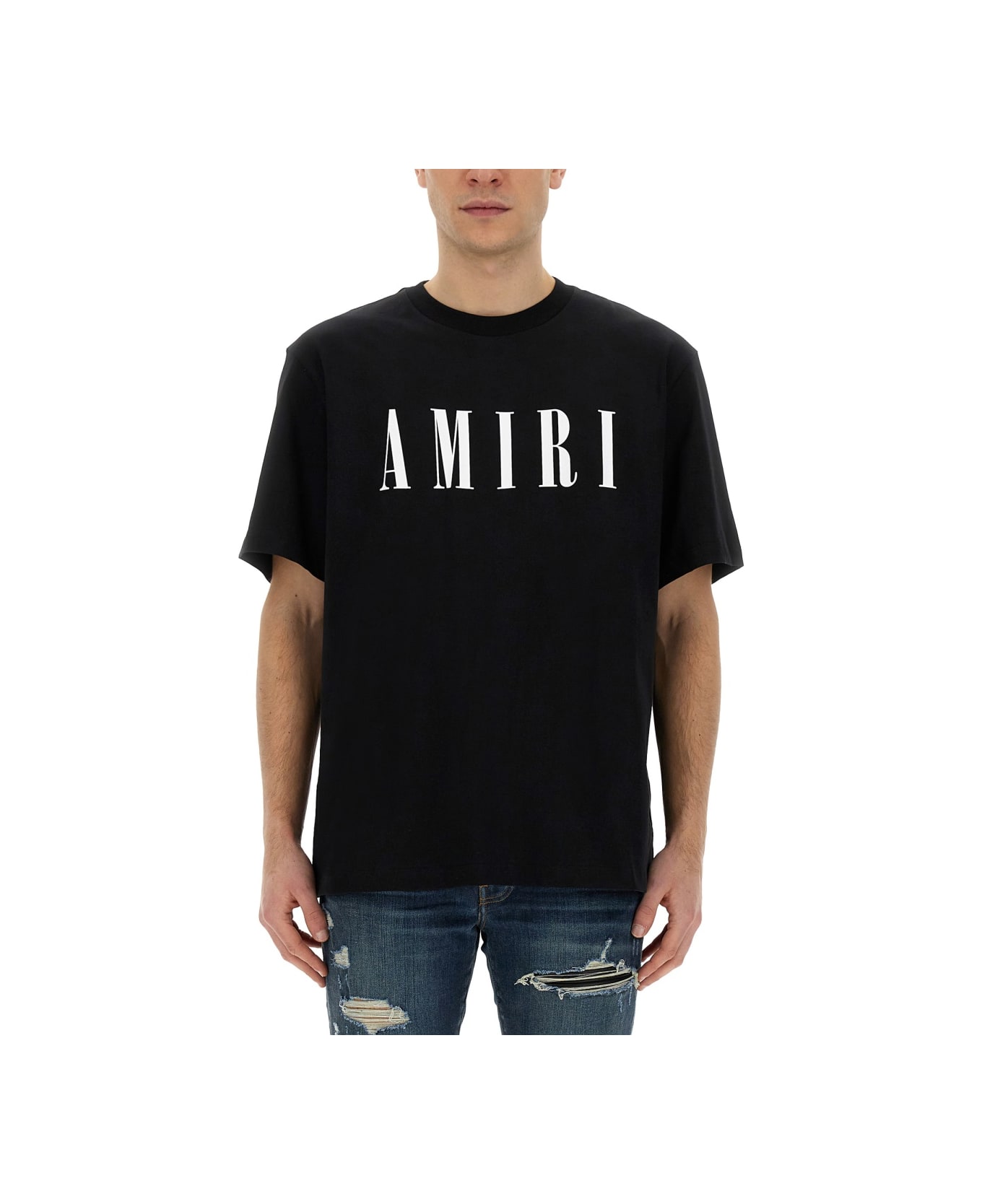 AMIRI T-shirt With Logo - BLACK