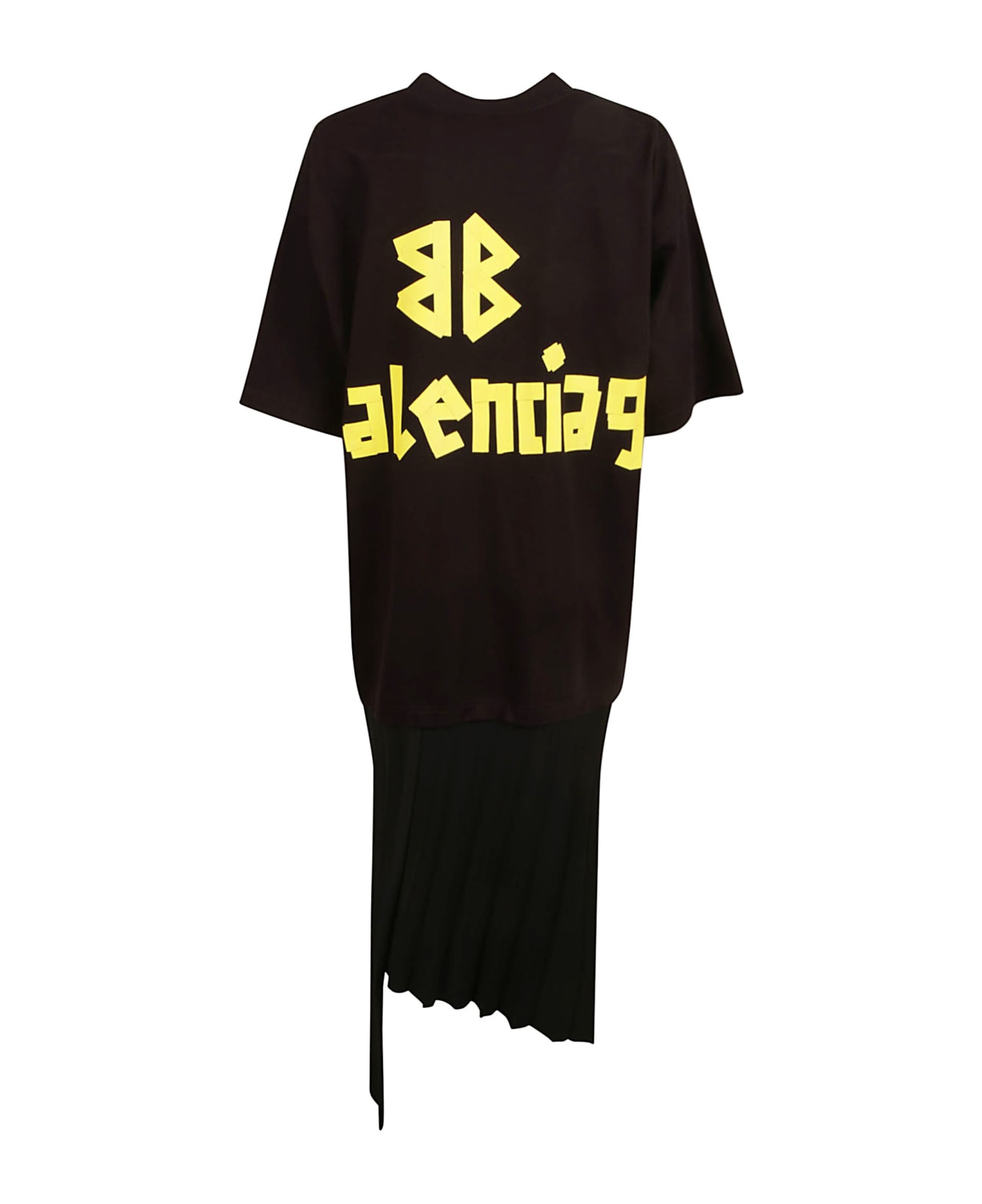 Balenciaga Logo Print T-shirt Dress - Black ワンピース＆ドレス