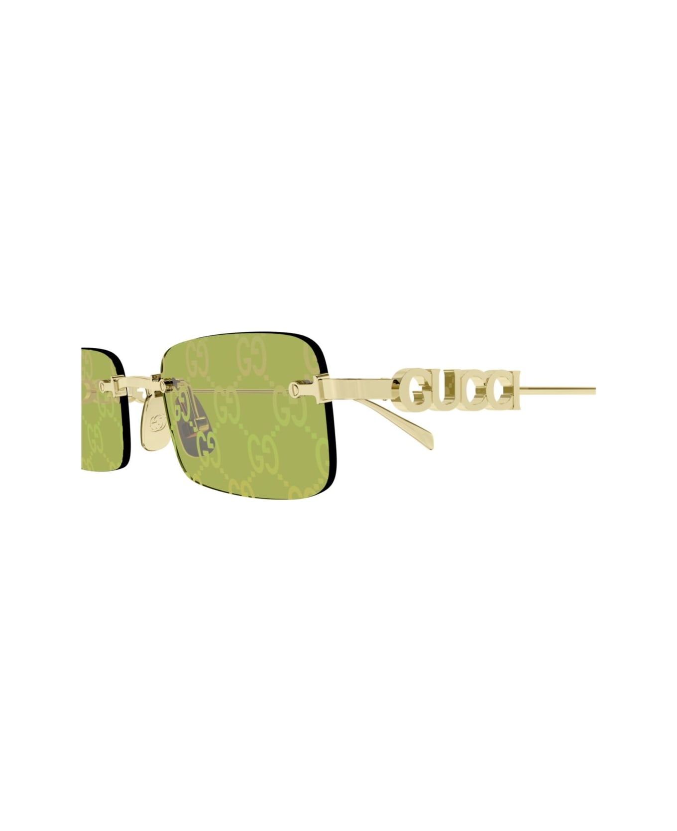 Gucci Eyewear Gg1808s-002gold-gold-green - GOLD-GOLD-GREEN