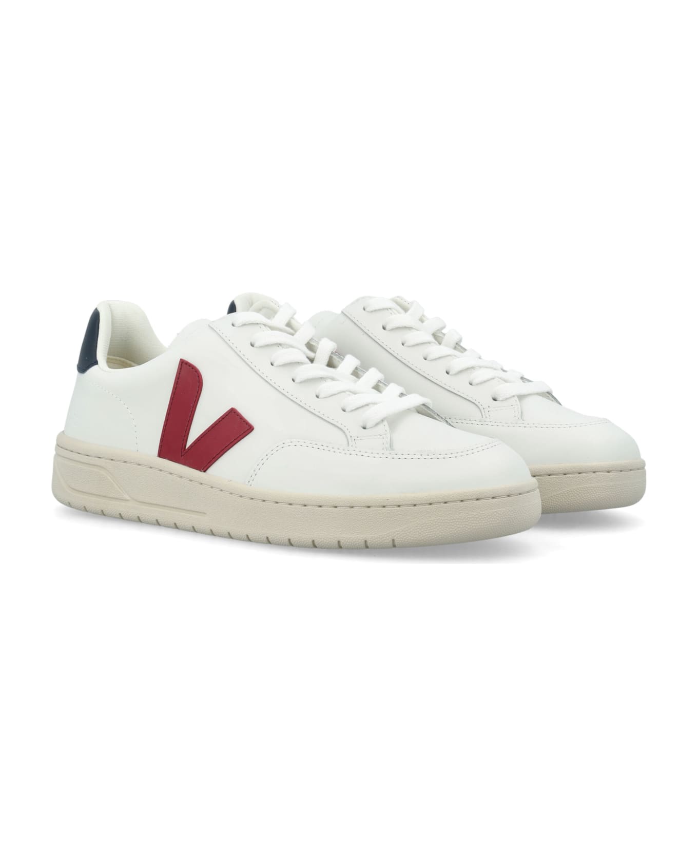 Veja V-12 Sneakers - EXTRA-WHITE_MARSALA_NAUTICO