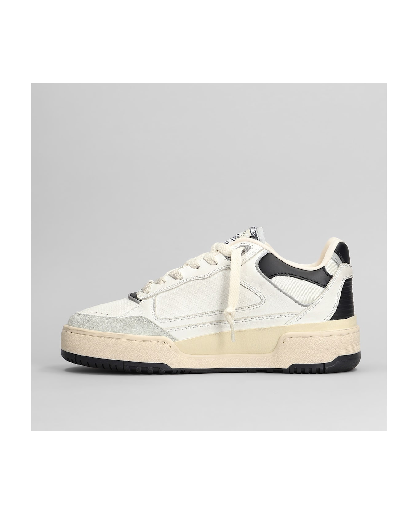 Golden Goose Forty 2 Sneakers In White Leather And Fabric