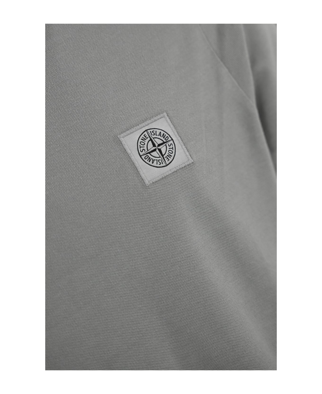 Stone Island Logo Patched Regular Polo Shirt - Dust