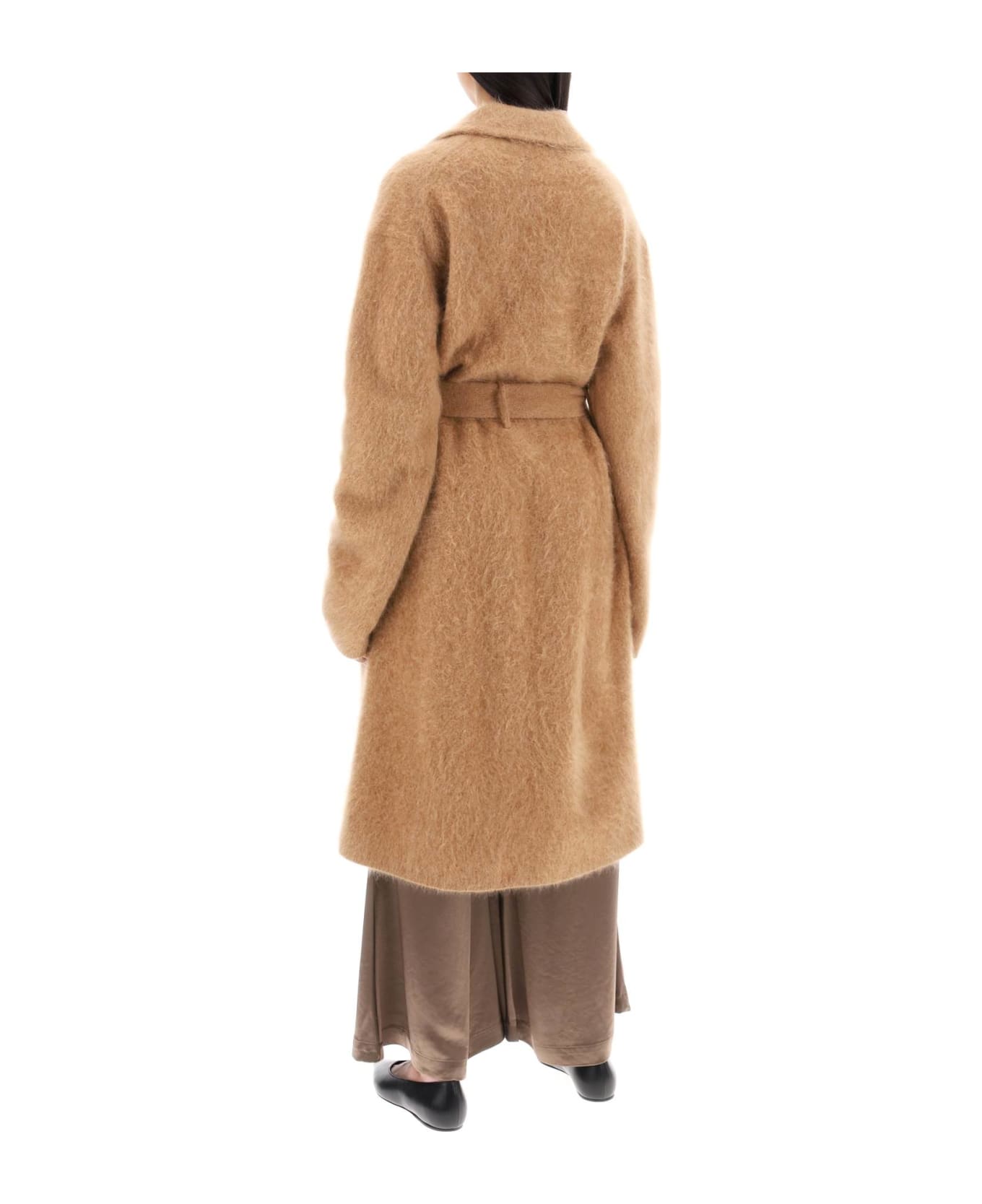 Guest in Residence Brushed Cashmere Coat - ALMOND (Brown)