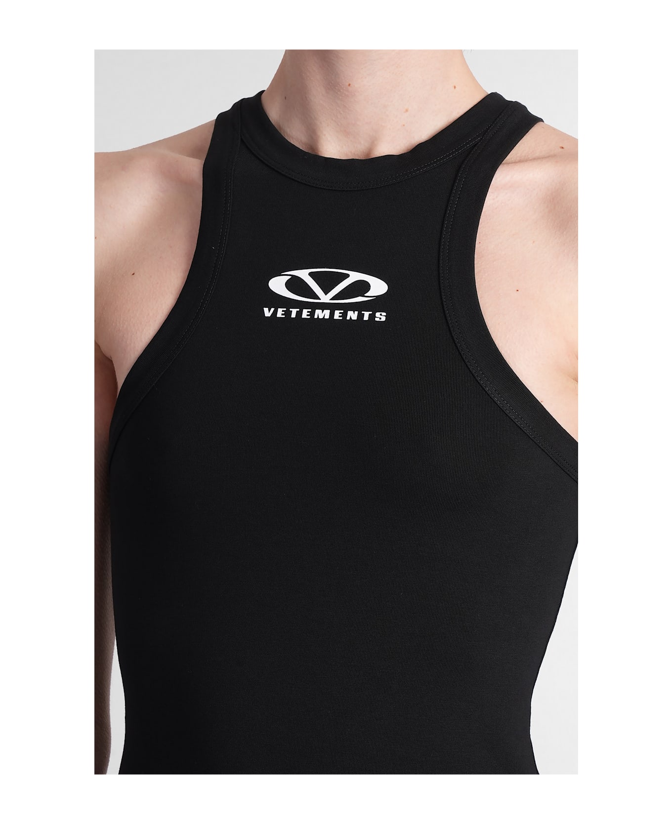 VETEMENTS Mini Dress In Black Cotton - black