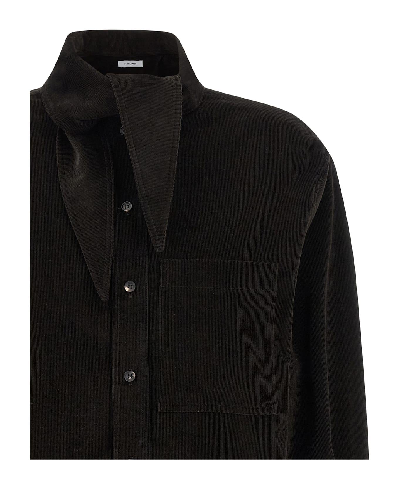 Ferragamo Velvet Overshirt - Brown