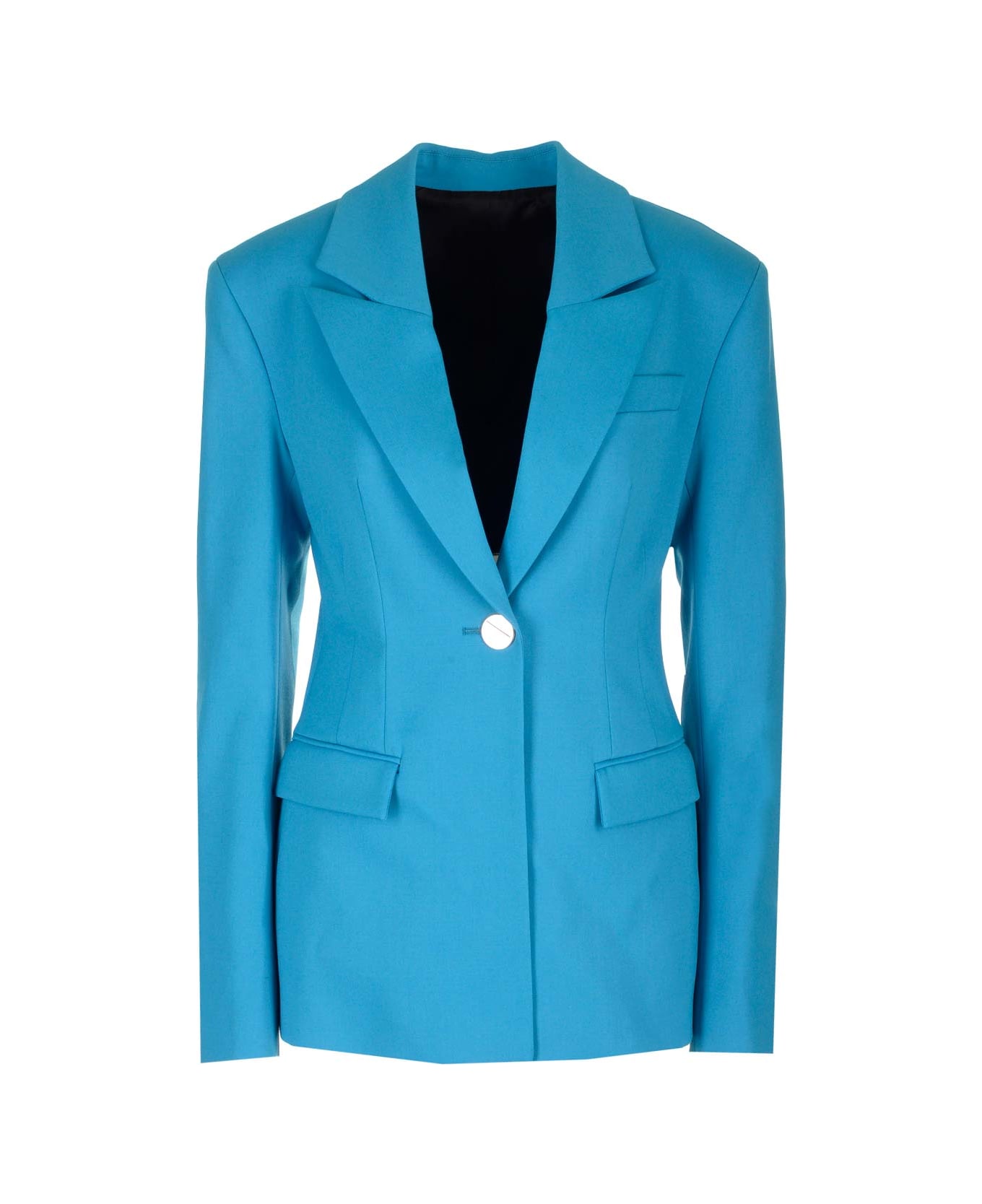 The Attico Blue Light Blue Wool Blazer - CAPRIBLUE