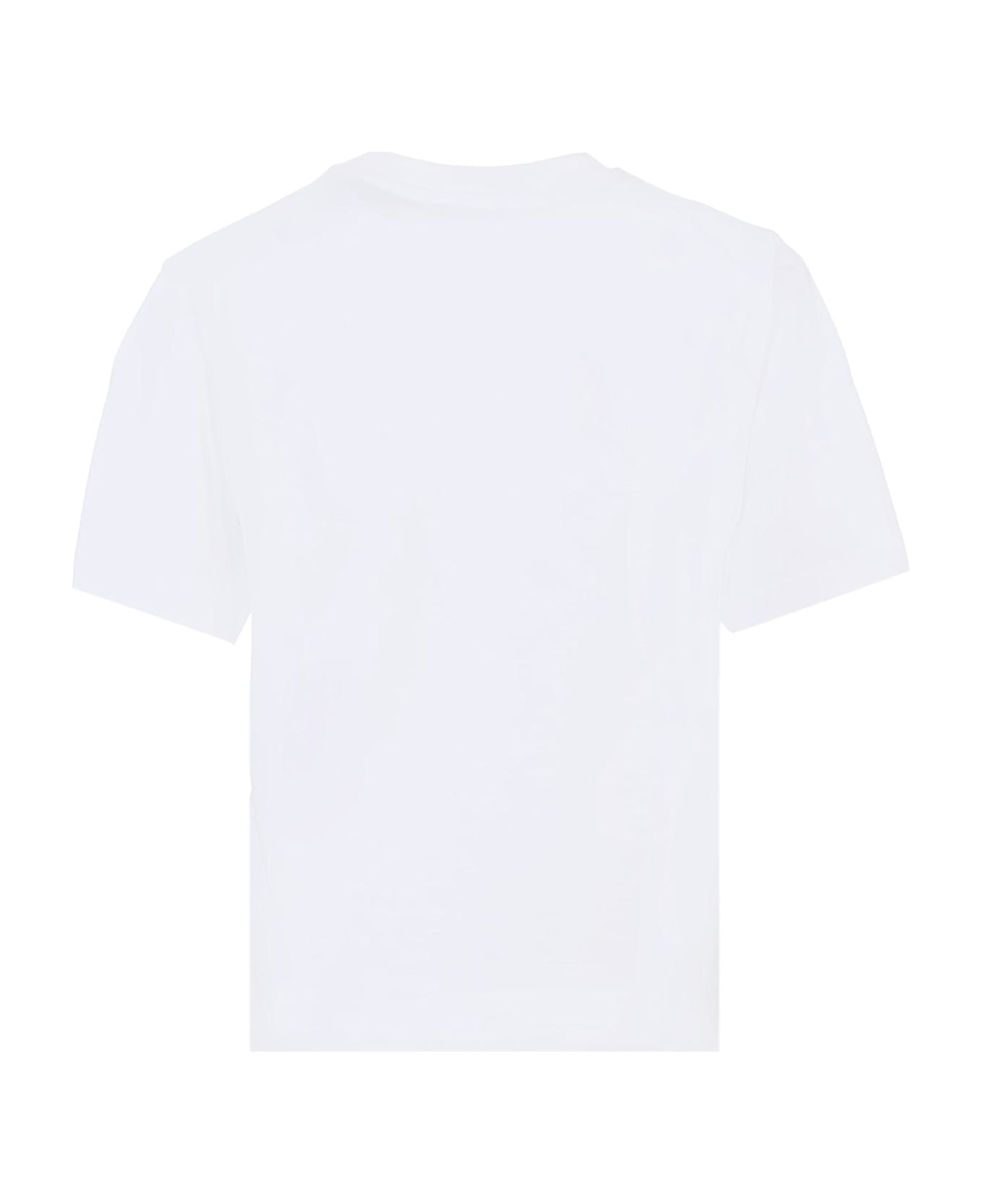 Moschino White T-shirt For Kids With Egg Print - White