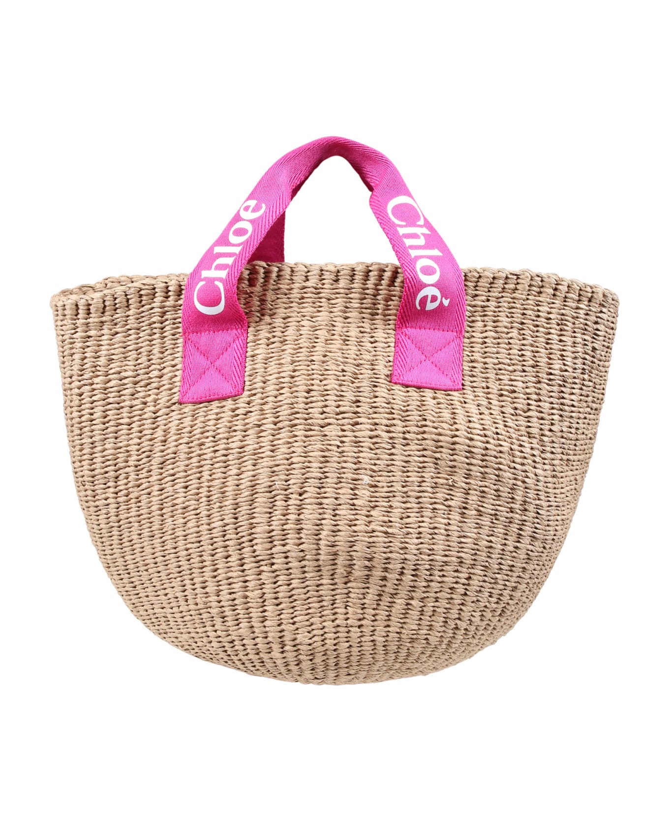 Chloé Casual Beige Straw Bag For Girl - Beige アクセサリー＆ギフト