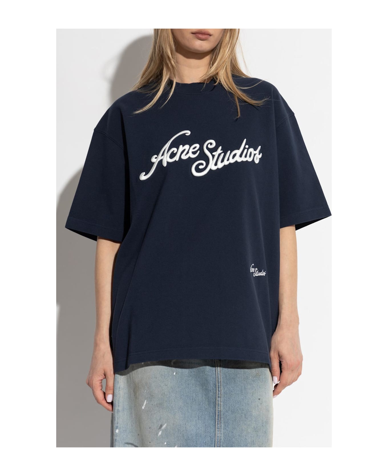 Acne Studios T-shirt With Logo - DEEP BLUE