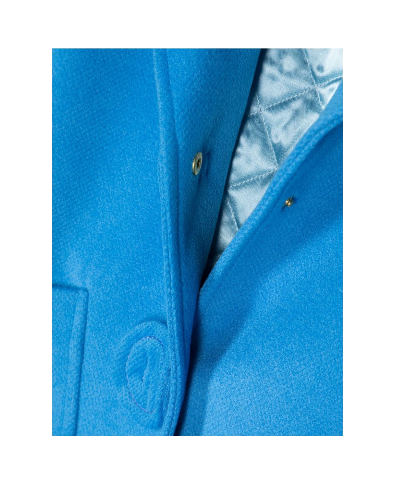 MiMiSol Notched-lapels Single-breasted Coat - Blue