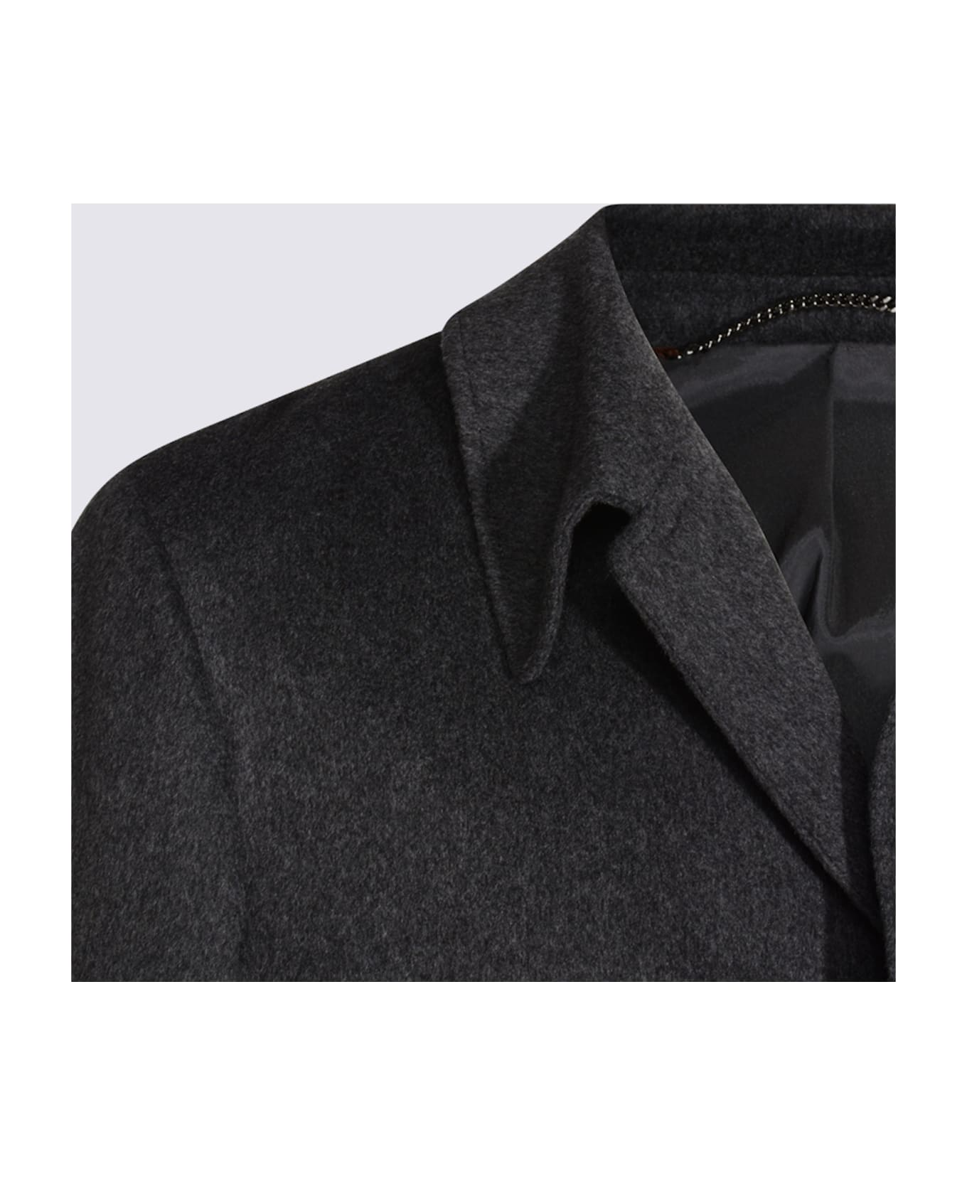 Canali Dark Grey Wool Coat