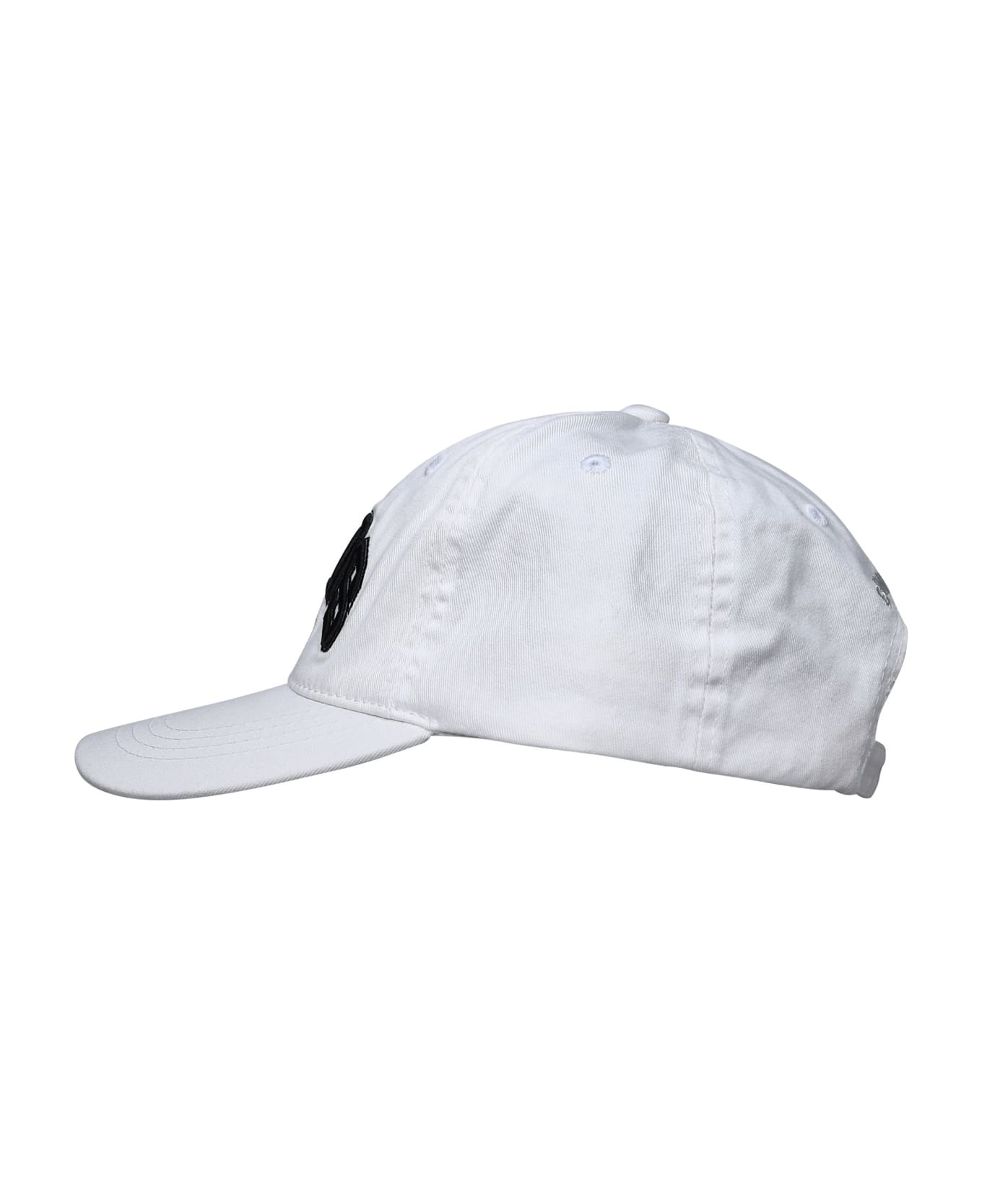 GCDS White Cotton Cap - White 帽子