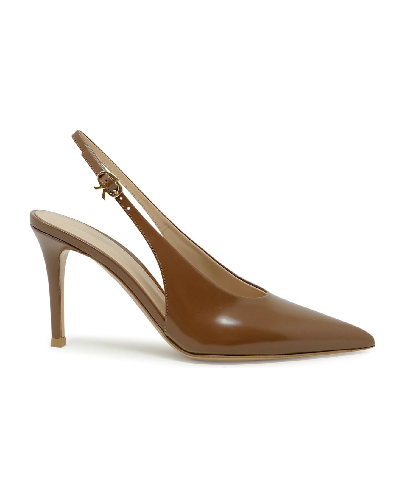 Gianvito Rossi Camel Leather Slingback - CAMEL