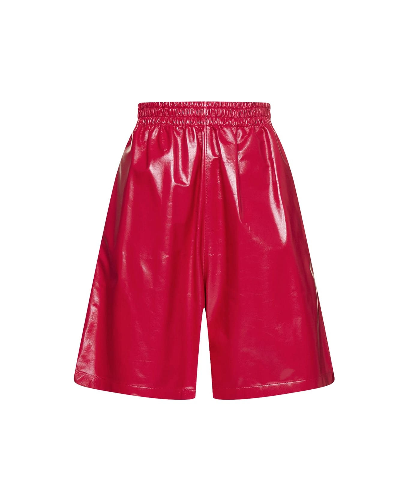 Bottega flash Veneta Leather Shorts - Red