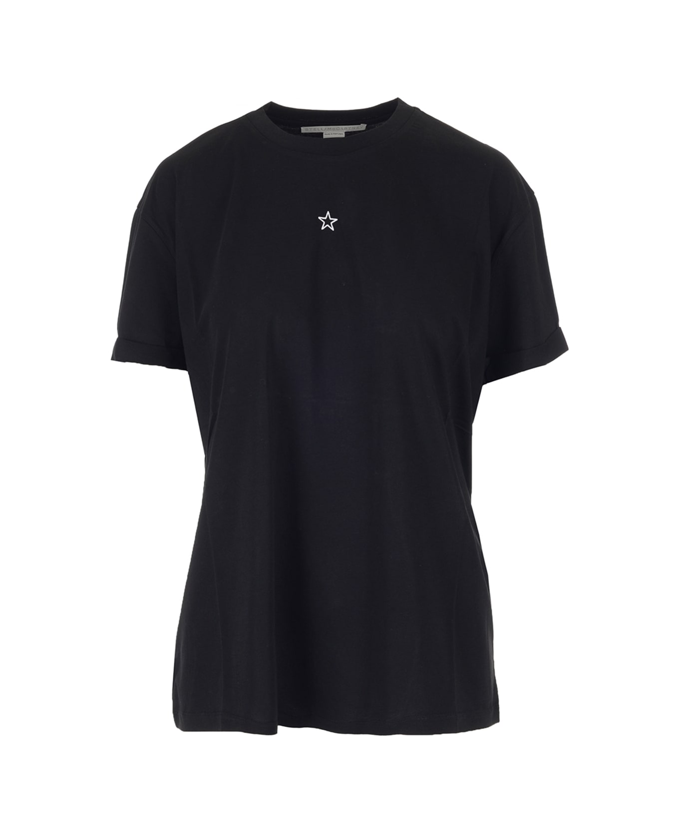 Stella McCartney Embroidered Star Detail Cotton T-shirt - black