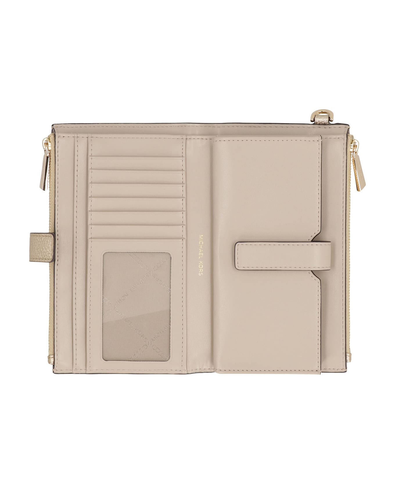 MICHAEL Michael Kors Adele Leather Wallet - Golden