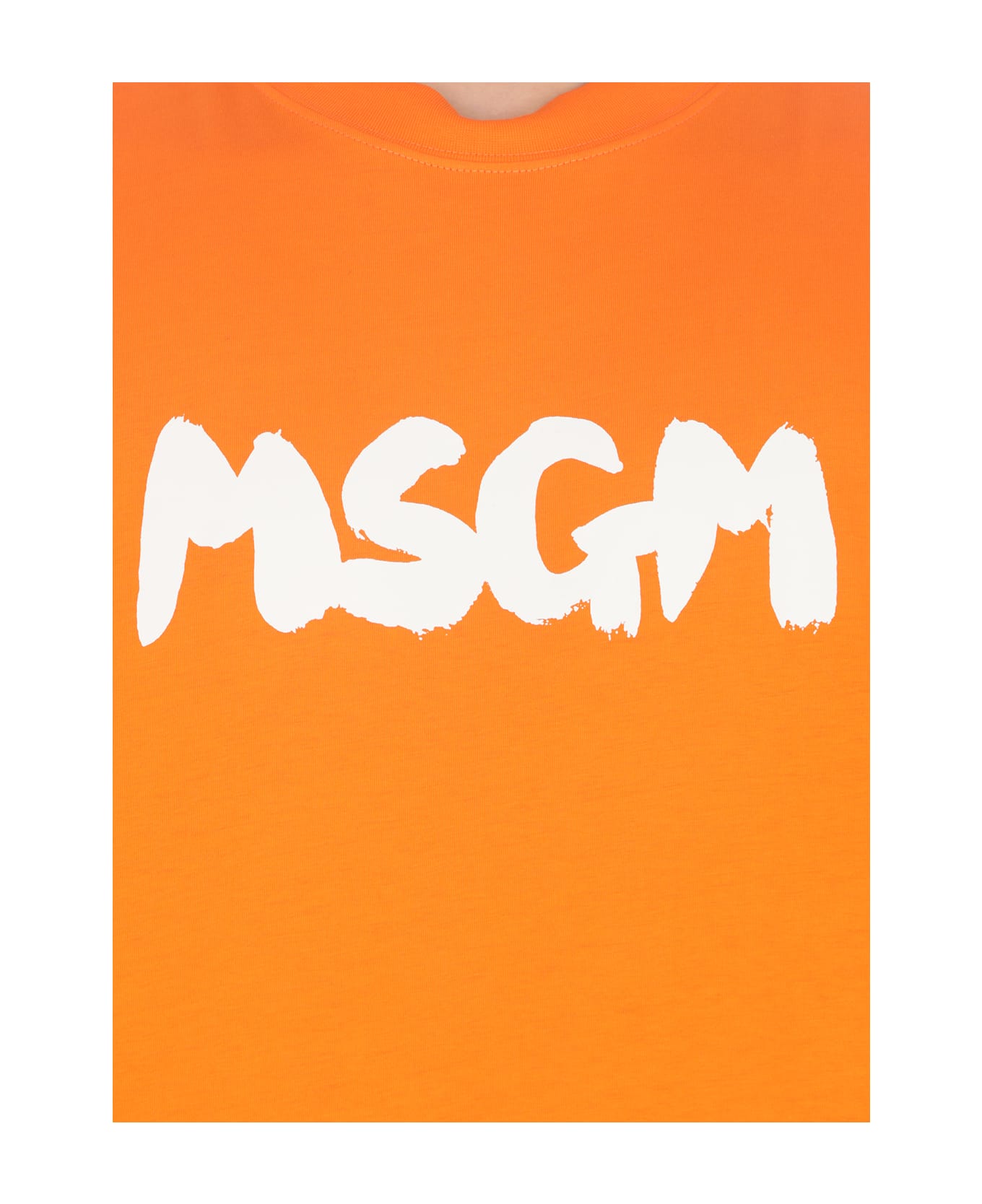 MSGM T-shirt With Logo - Orange