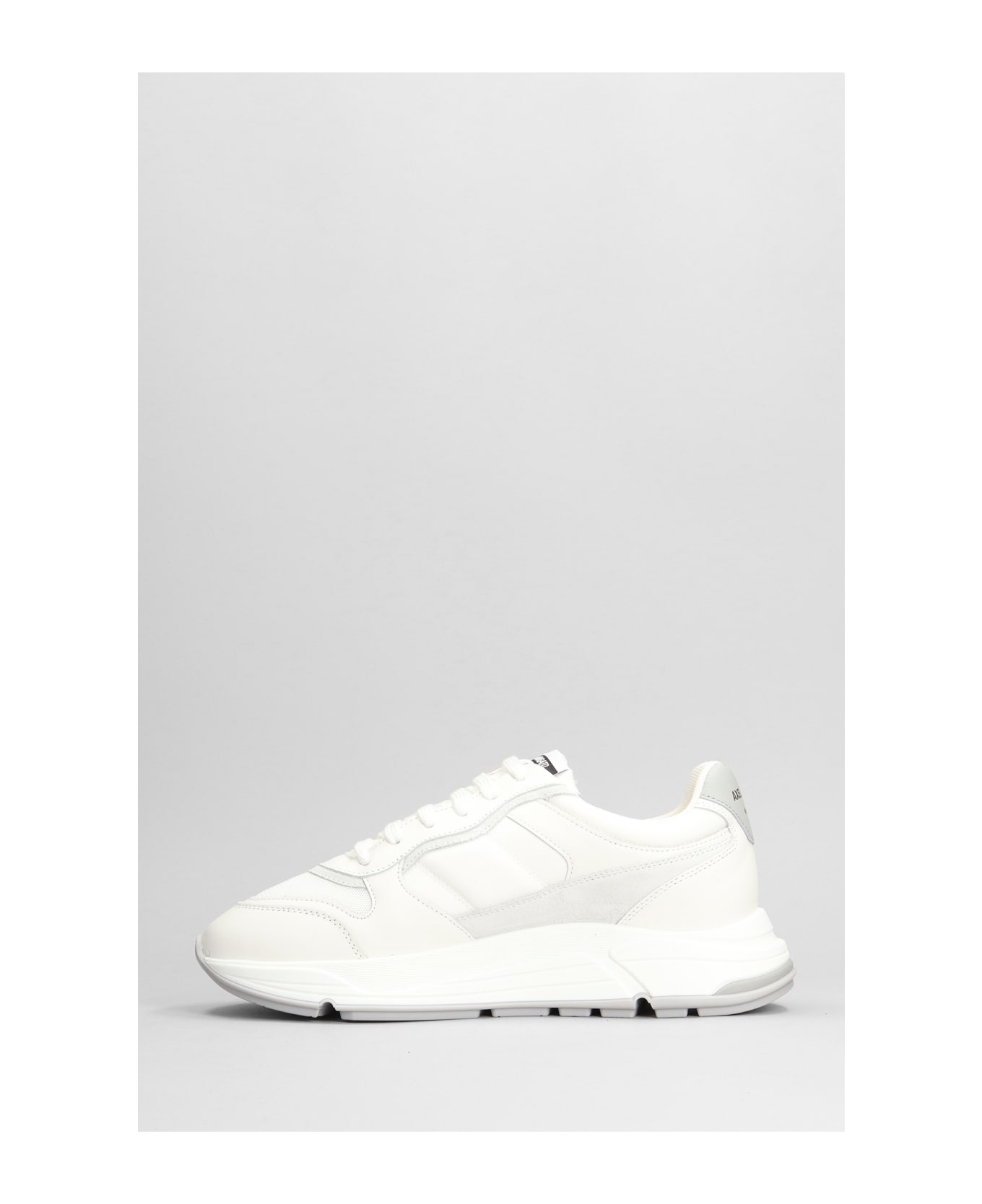 Axel Arigato Rush Sneakers In White Leather And Fabric - Bianco grigio スニーカー
