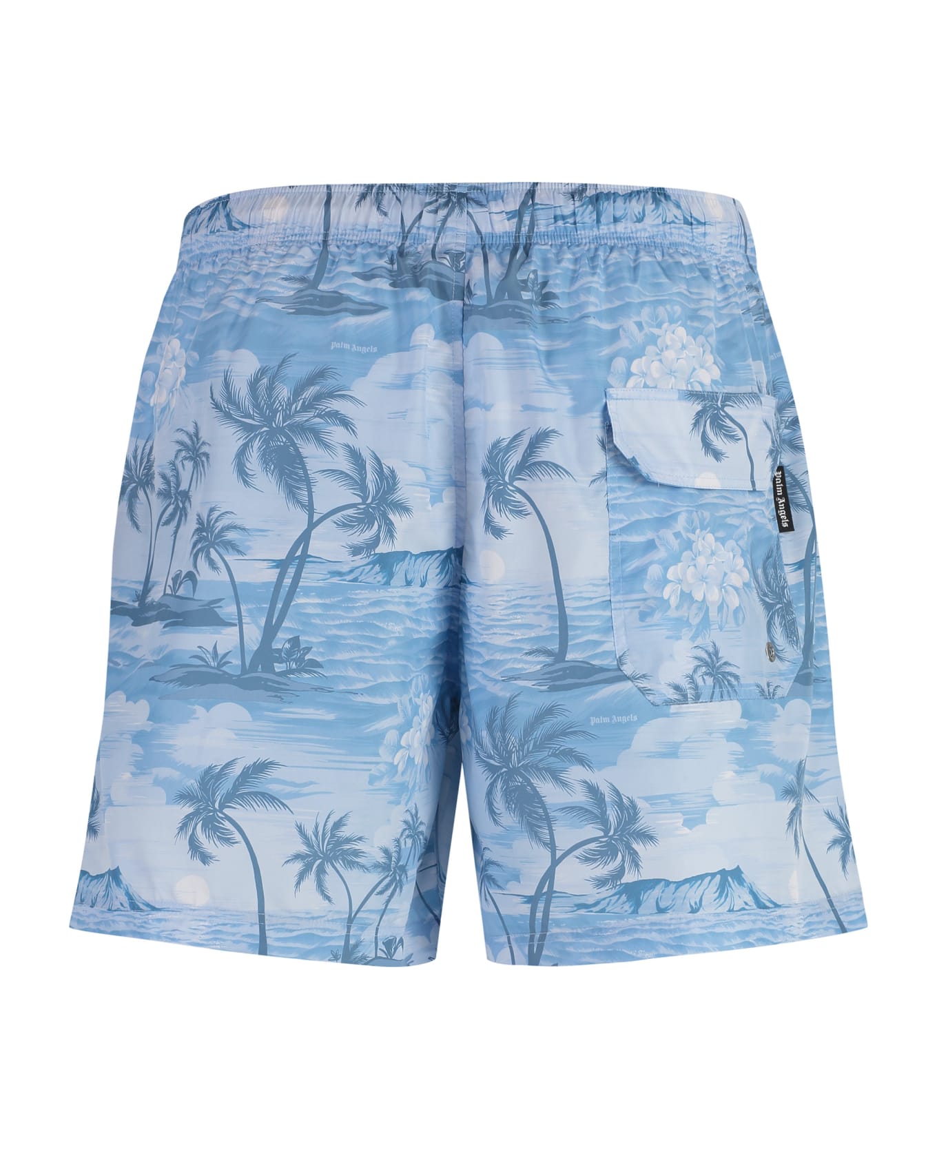 Palm Angels Printed Swim Shorts - Azzurro