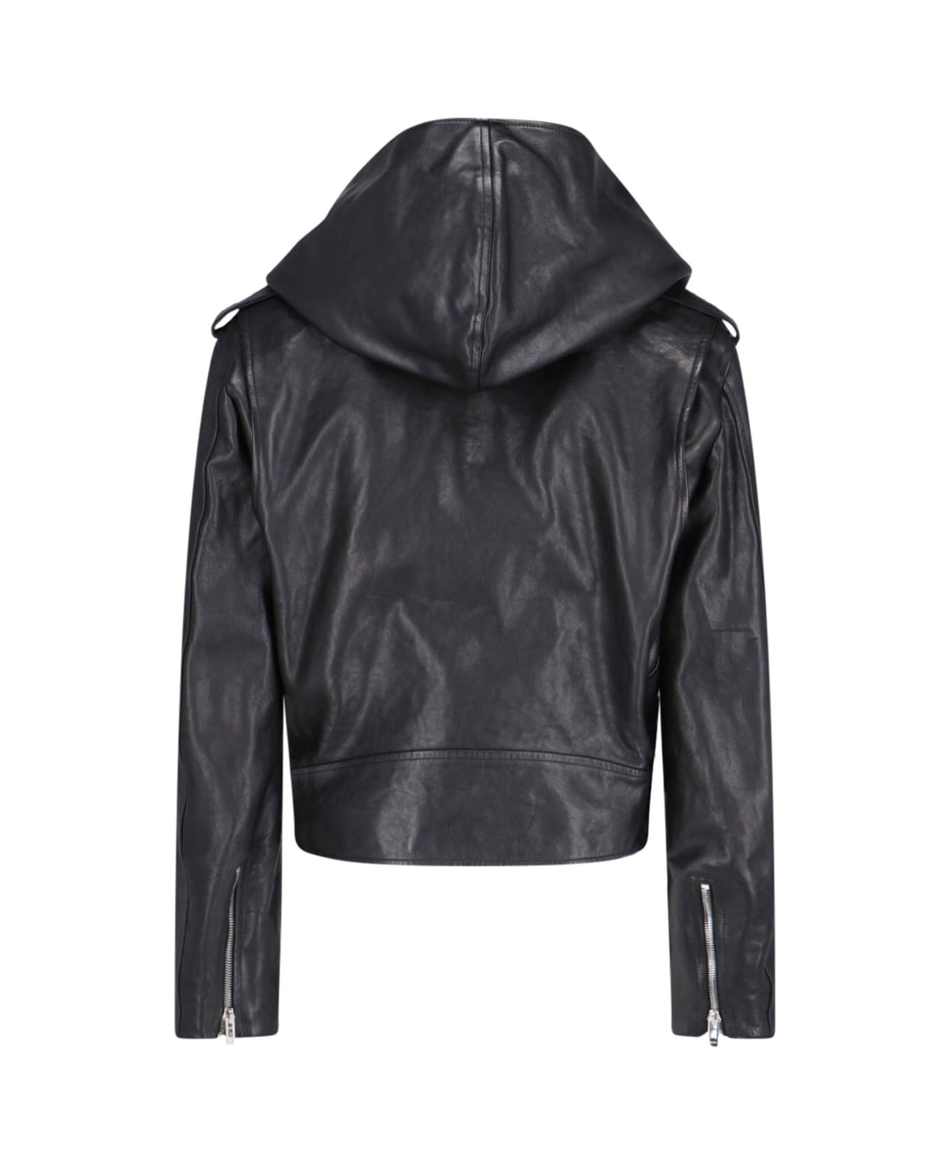 Alaia 
biker
 Hooded Jacket - Black
