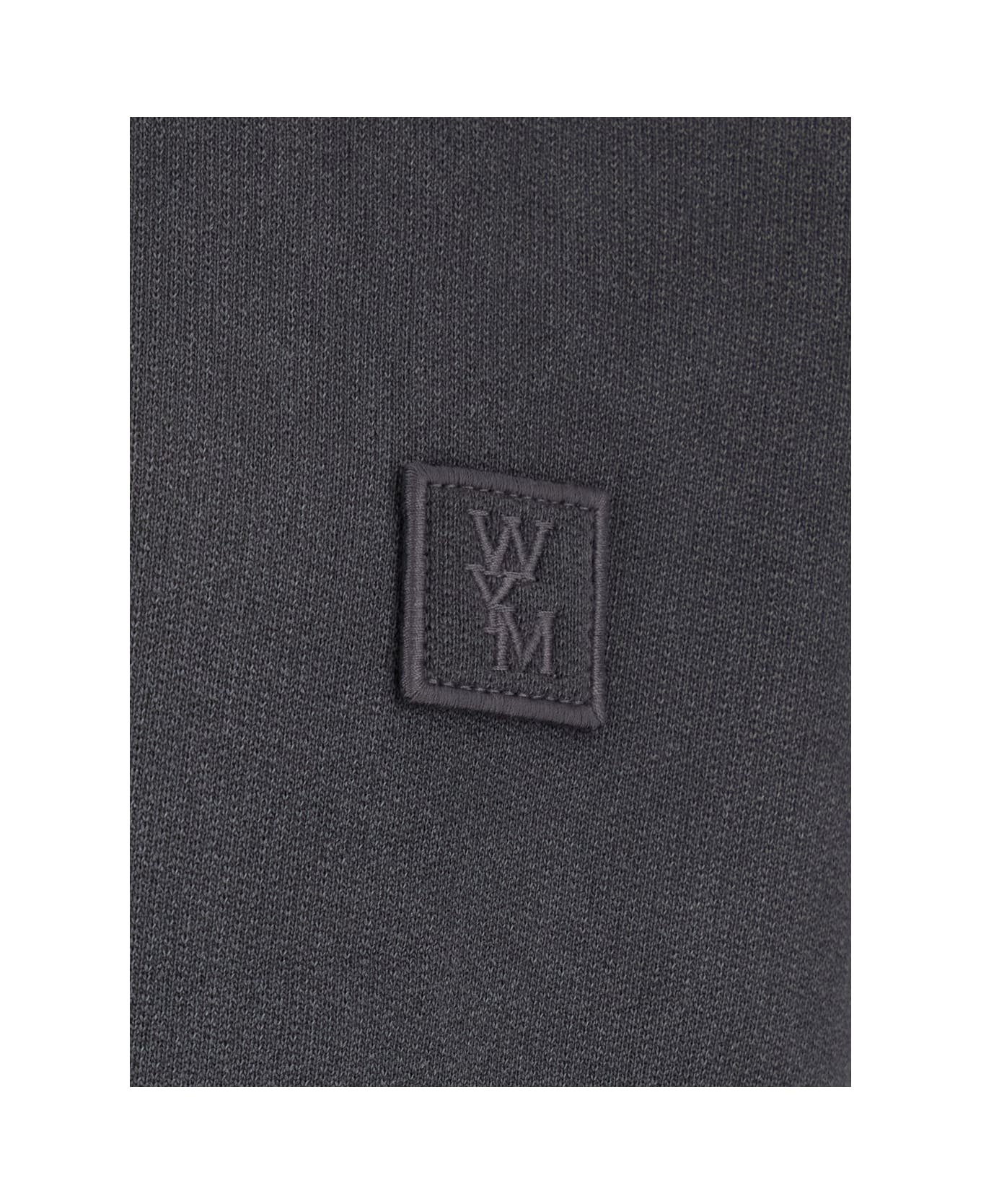 WOOYOUNGMI Grey Sweatshirt With Logo Patch On The Front And Logo Lettering On The Back In Cotton Man - Grey
