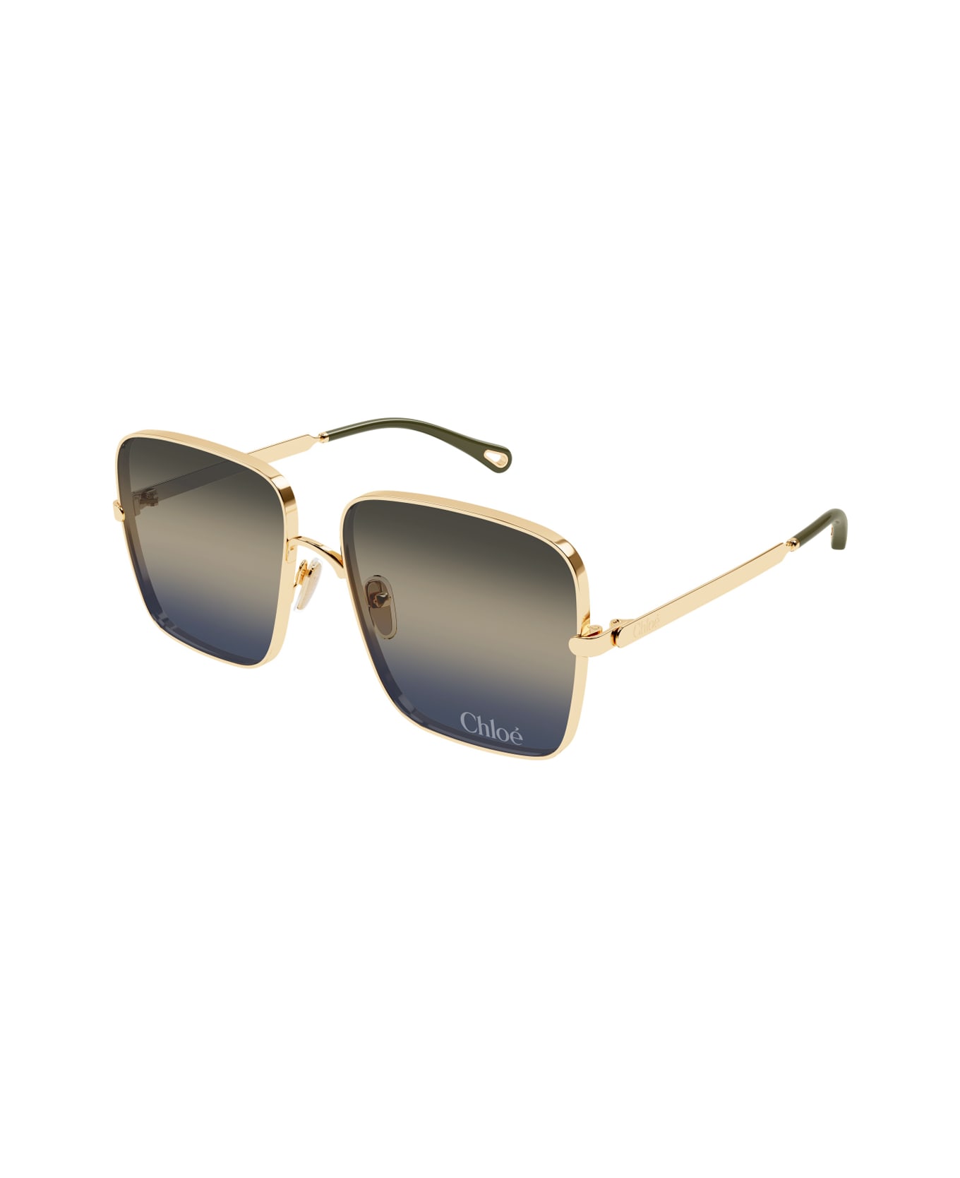 Chloé Ch0324s Aly Linea Chloé 002 Gold Blue Sunglasses - Oro