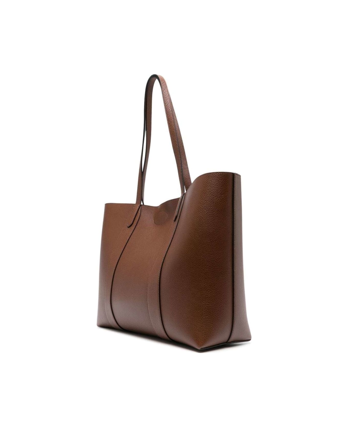 Mulberry Brown 'bayswater' Hand Bag With Flap Detail In Leather Woman - Brown トートバッグ