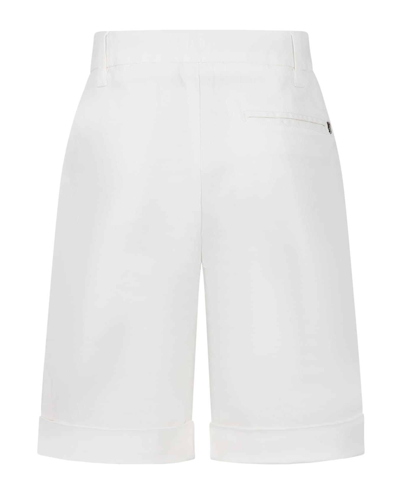 Dondup White Shorts For Boy With Logo - White