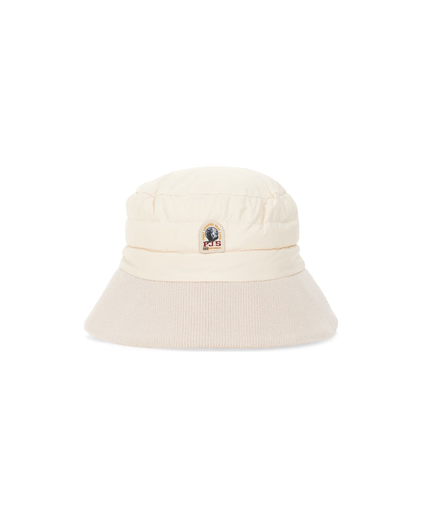 Parajumpers Bucket Hat With Logo - WHITE