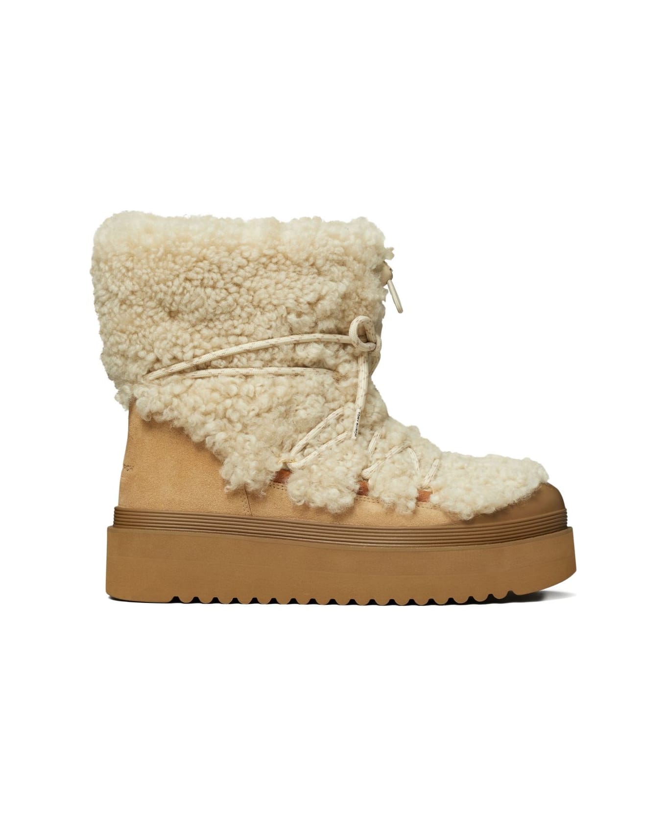 Tory Burch Mellow Shearling Boots - Beige