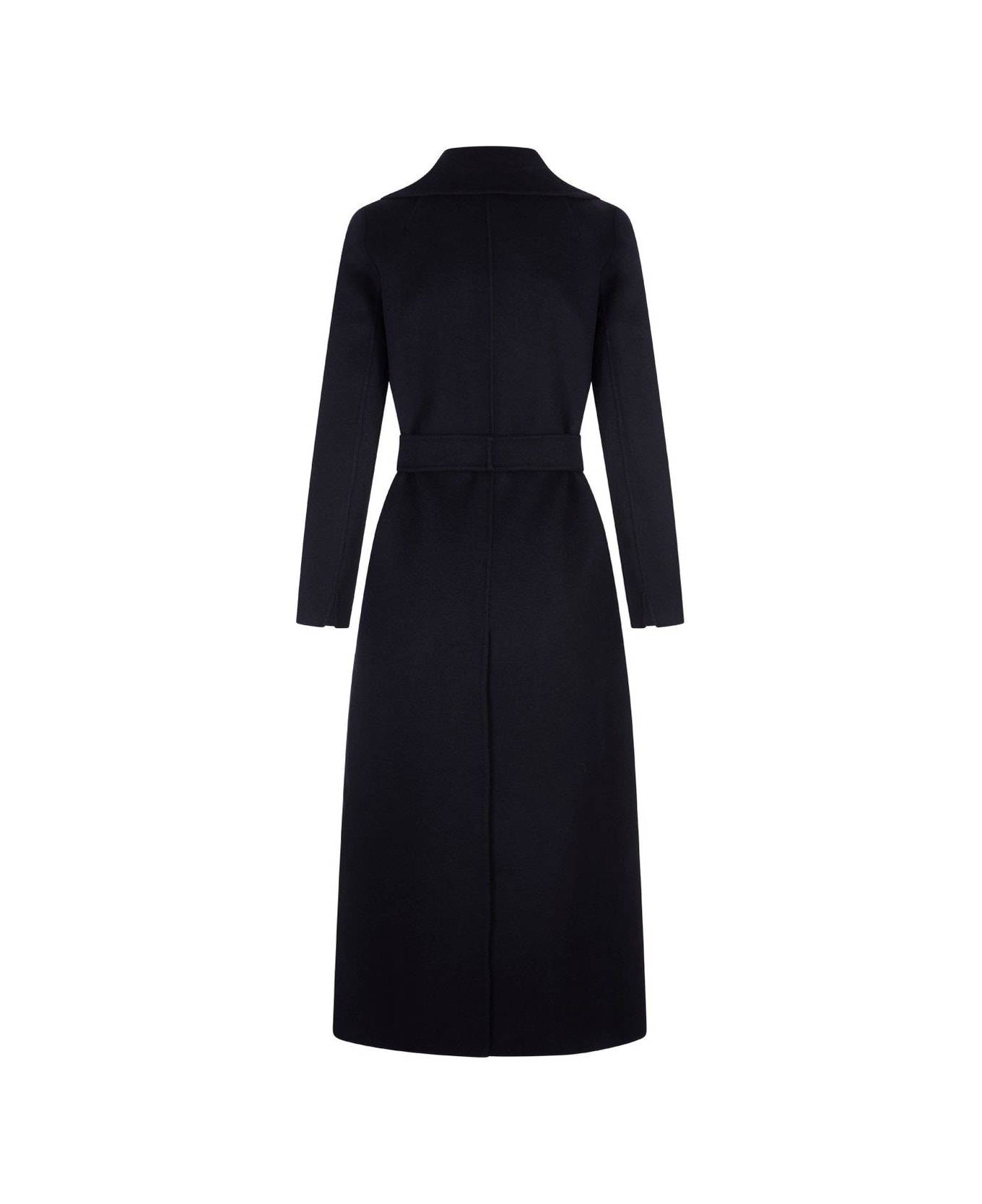 'S Max Mara Belted Long-sleeved Coat - Blue