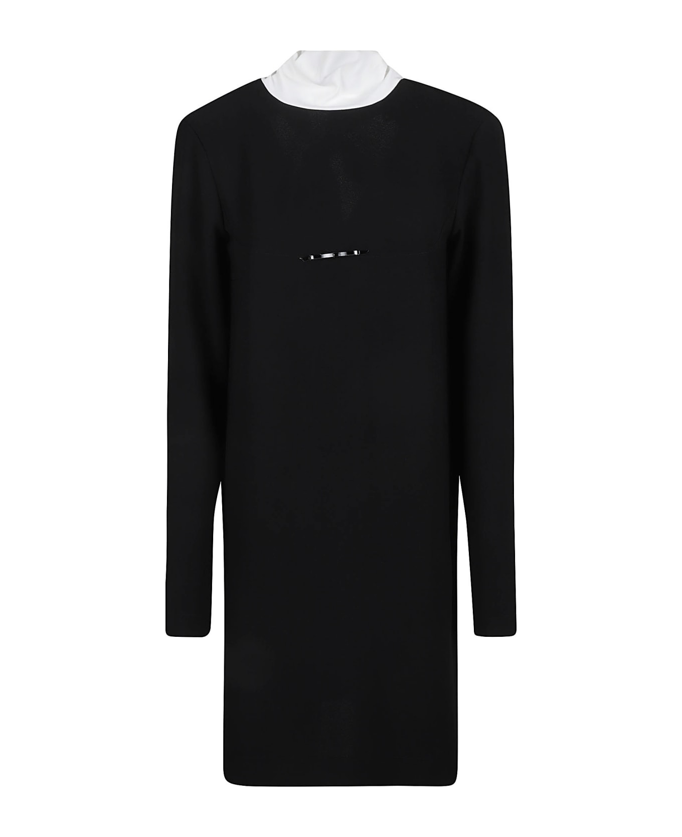 N.21 Long-sleeved Dress - Nero/bianco