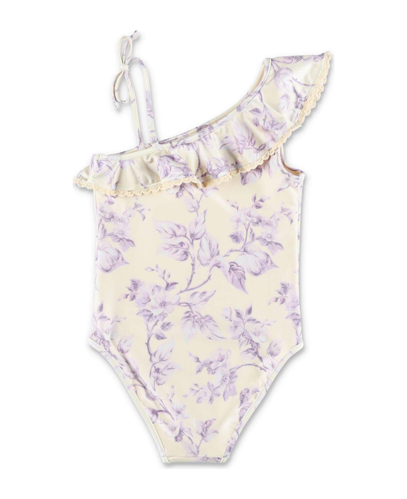 Zimmermann Kid - Halliday Trim Frill One Piece - YELLOW/FLORAL