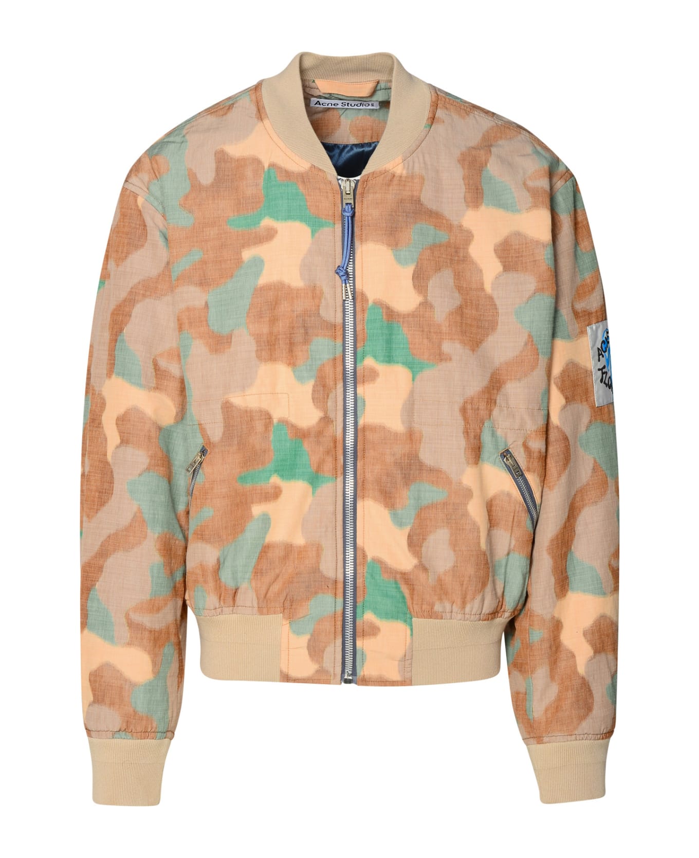 Acne Studios Bomber Jacket - ORANGE/GREEN