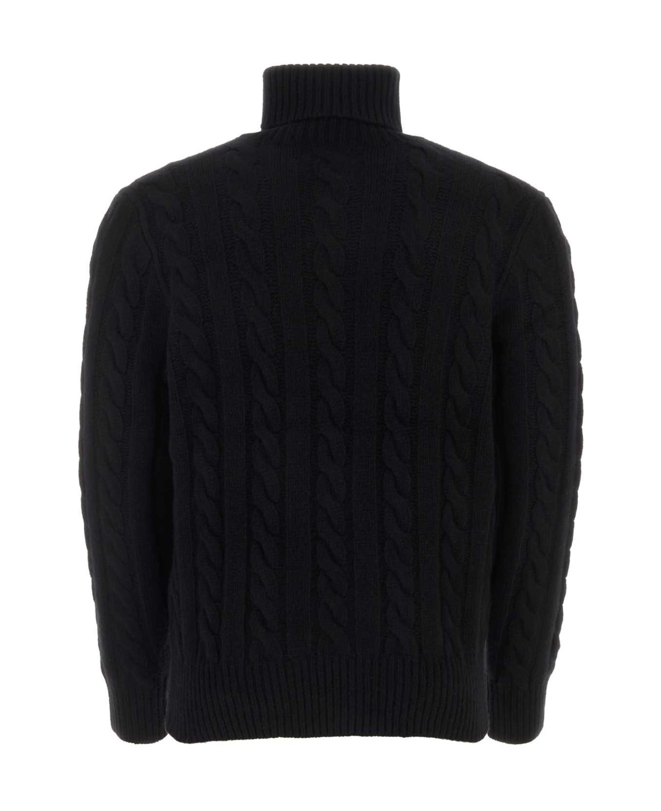 Polo Ralph Lauren Black Wool Blend Sweater - POLOBLACK